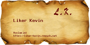 Liker Kevin névjegykártya