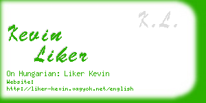 kevin liker business card